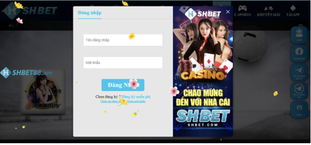 Sảnh Chơi AE Lotto Shbet - Chơi Xổ Số Online Tại Shbet88 15 Đăng nhập vào tài khoản thành viên tại nhà cái Shbet