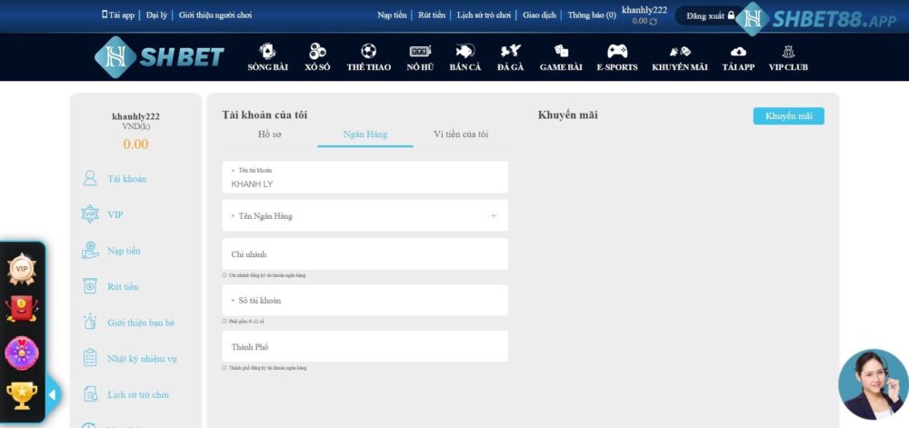 Lucky Fishing Shbet - Hướng Dẫn Cách Chơi Bắn Cá Ăn Xu 2025 12 Hoàn tất thông tin nạp tiền để trải nghiệm game