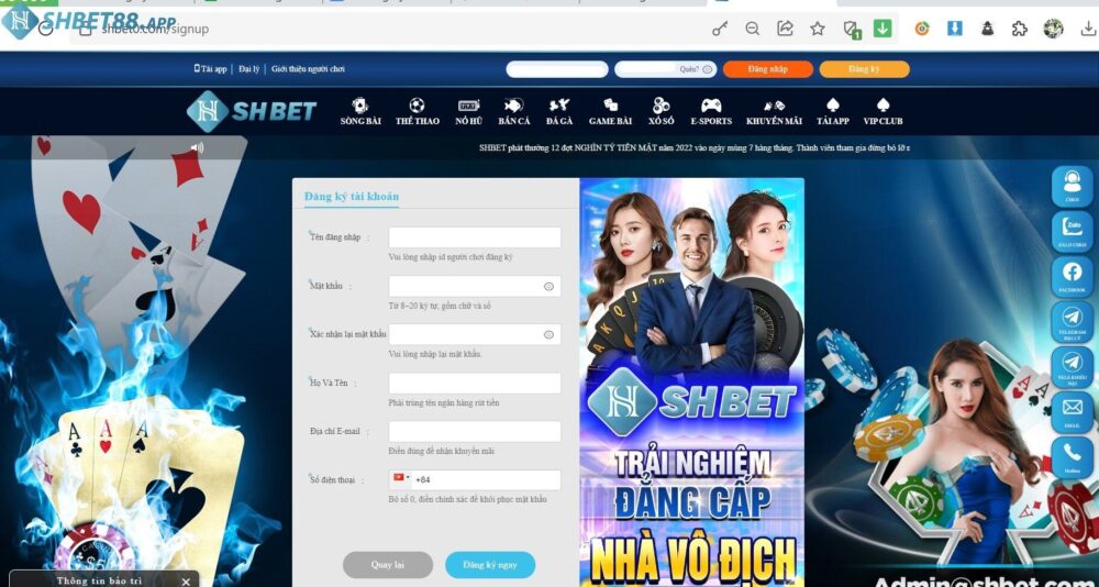 Đăng ký SHBET ⚡️ Làm sao để tạo tài khoản Shbet dễ nhất 19 Người chơi truy cập vào link vào Shbet