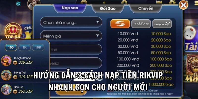 Cách Nạp Tiền Rikvip Tận Hưởng Không Gian Cá Cược Đỉnh Cao 5 Hướng dẫn 3 cách nạp tiền Rikvip nhanh gọn cho người mới